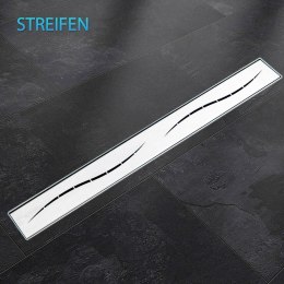 Odpływ liniowy Streifen 110cm wydajność 35l/min do prysznica łazienki