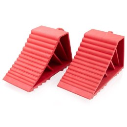 Kliny hamulcowe Bituxx zestaw 2 sztuk gumowych klinów z rączką czerwone